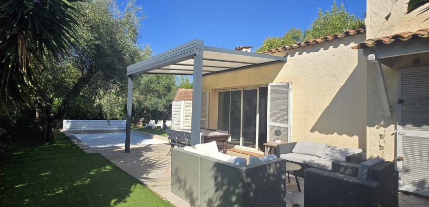 BAR/1, Le Cannet – Maison mitoyenne de 102.34m² Meublé, climatisé, sur 1 étage, plein Sud, Piscine privative, 2 Pk