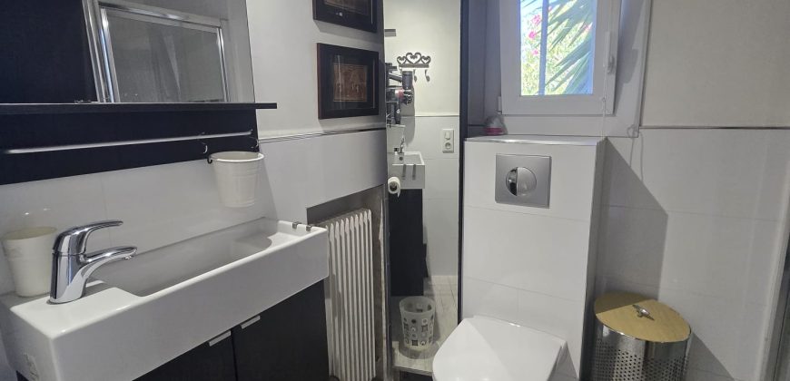 BAR/1, Le Cannet – Maison mitoyenne de 102.34m² Meublé, climatisé, sur 1 étage, plein Sud, Piscine privative, 2 Pk